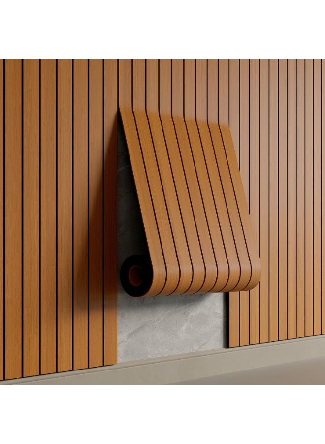 موثوقية التنبؤ لوح حائط من البلاستيك PVC قابل للنزع واللصق 300 سم × 40 سم لوح حائط سميك ذاتي اللصق من خشب الجوز الصناعي لوحات حائط ثلاثية الأبعاد عازلة للصوت للجدران والأسقف - Image 1