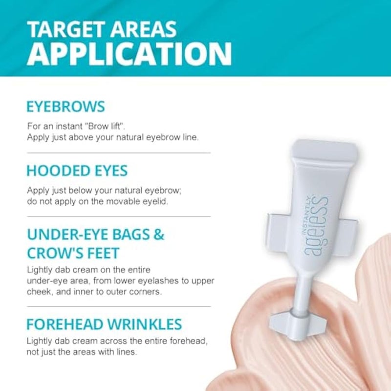 Instantly Ageless - Instant Face Lift Cream - Skin Care for Anti Aging face cream - Wrinkle Tightener - Instant Under Eye Bags Remover - Facelift 5 Vials - Image 4