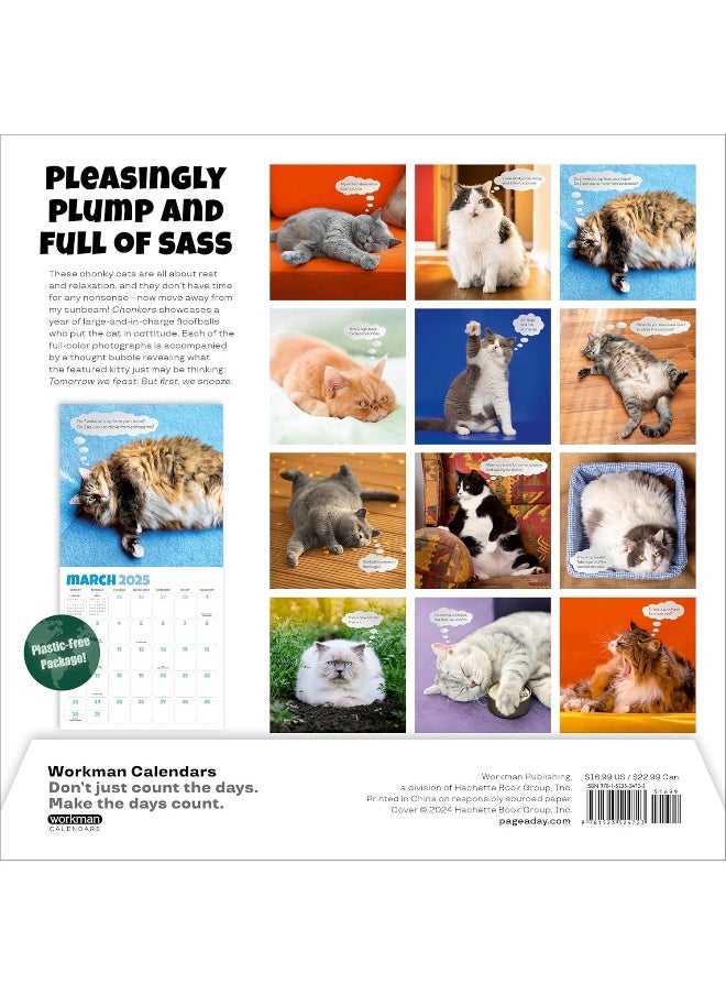 Chonkers Wall Calendar 2025: A Year of Cats Large and In Charge