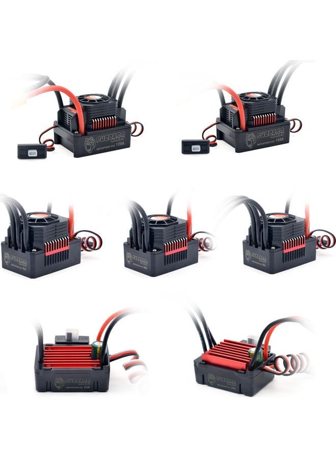 NIBEMINENT Lipo Waterproof RC Car Electronic Speed Controller 11x4.2x6.8cm - Image 2