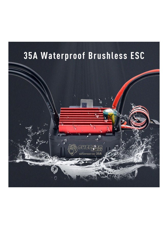 NIBEMINENT Lipo Waterproof RC Car Electronic Speed Controller 11x4.2x6.8cm - Image 3