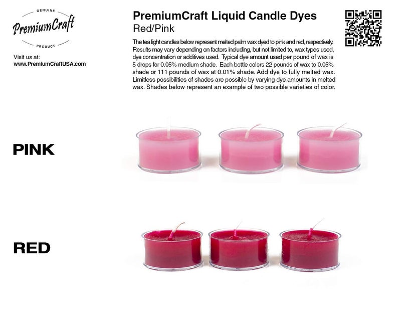 PremiumCraft Liquid Candle Dye Concentrate, Red/Pink - Image 3