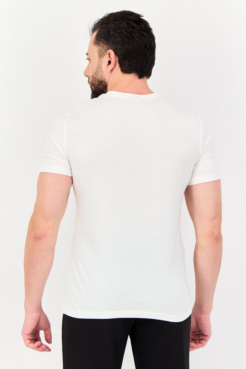 PUMA Men Sportswear Fit Short Sleeves Brand Logo Outdoor T-Shirt, White - Image 2