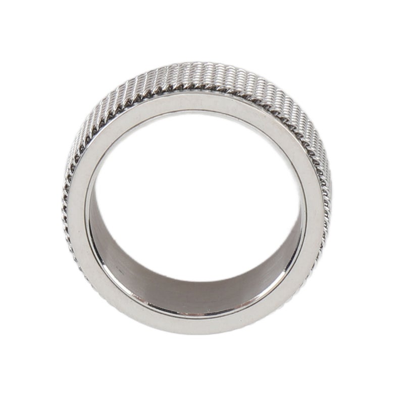Anti Anxiety Ring: Titanium Steel Silver Snakeskin Pattern - Noiseless Smooth Rotation, Stress Relief & Focus Aid Ring for Anxious People, All Ages, Daily Wear - Image 5