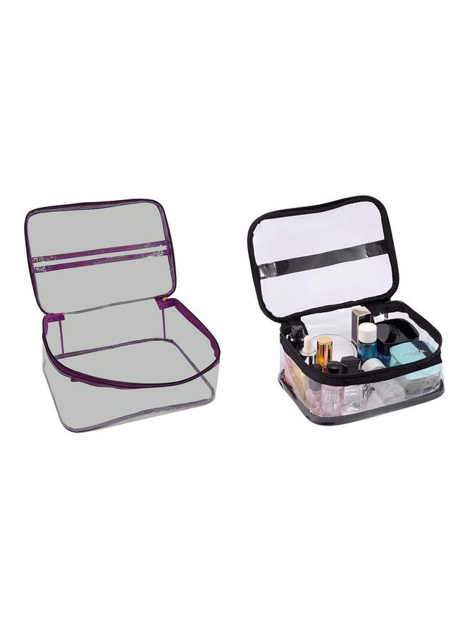 LUCES® Makeup Storage Zipper Pouch Cosmetic Utility Toiletry Wardrobe Organizer Jewellery Pouch Box Travel Vanity Artist Storage Bag for Woman Pack of 3 - Image 5