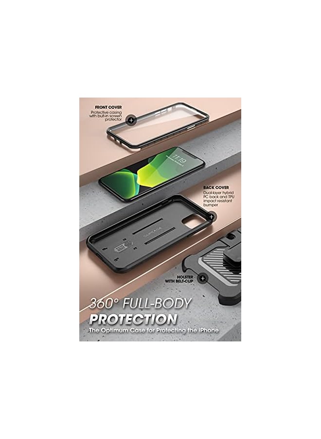 SupCase Unicorn Beetle Pro Series Case Designed for iPhone 11 Pro Max 6.5 Inch (2019 Release), Built-in Screen Protector Full-Body Rugged Holster Case (Black) - Image 4
