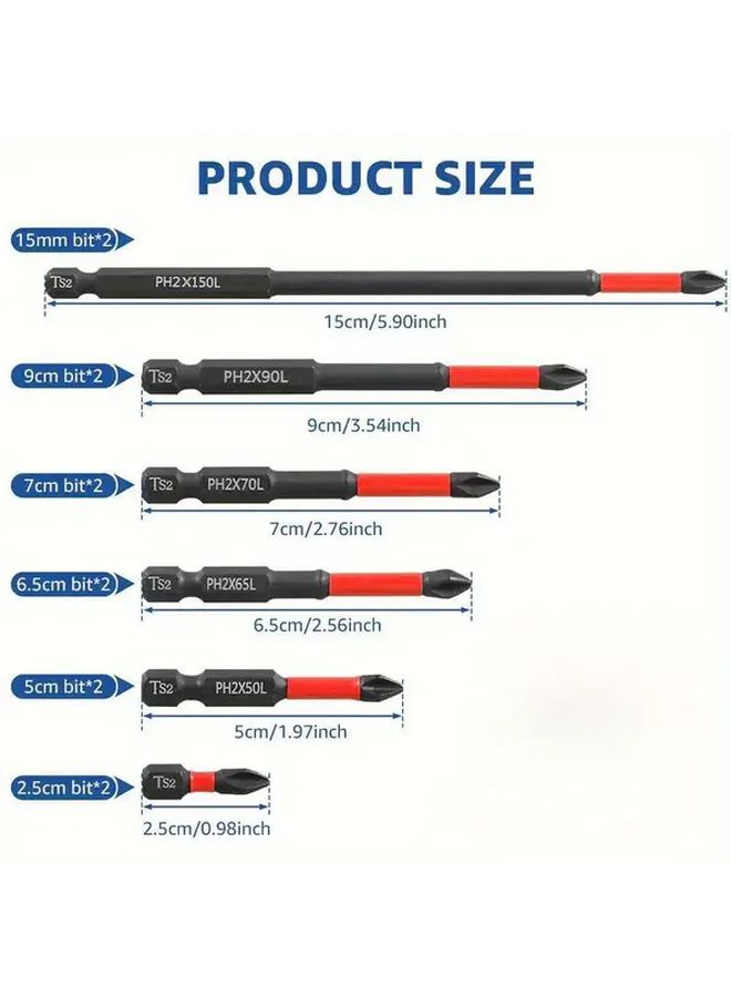 3 5 And S2 Steel Cross Impact Drill Bits Set 3 Pieces 50 65 70 For Electric Manual Drives - Image 2