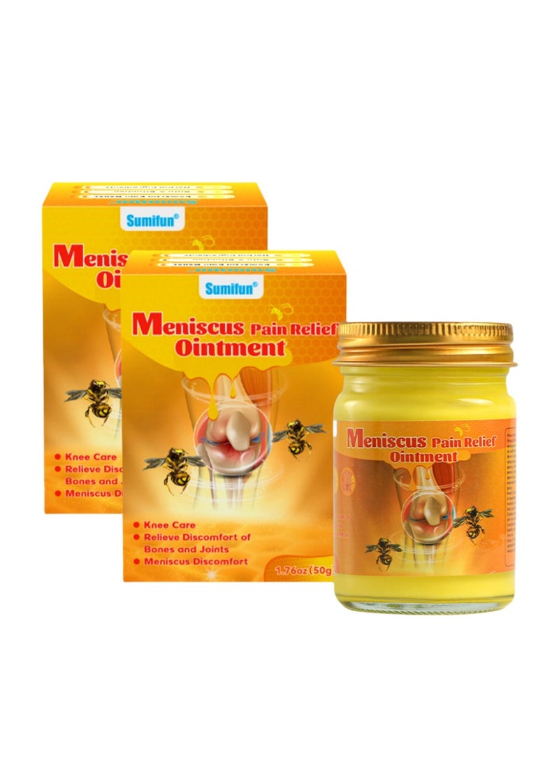 سوميفون عبوتين: مرهم مسكن لآلام الغضروف الهلالي، مرهم بسم النحل، لتخفيف آلام المفاصل والعضلات والمفاصل، وتخفيف آلام الرقبة والكتفين والظهر والوركين والركبتين والقدمين، كريم لتخفيف آلام العضلات 50 غرامًا. - Image 1