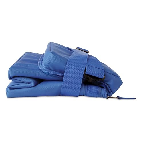 PackIt Freezable Newport Cooler, Azure Blue, Collapsible, Reusable, Built with ECOFREEZE Technology, Wide Top Opening, Double Zip Closure, with Adjustable & Removable Shoulder Straps for Easy Carrying - Image 4