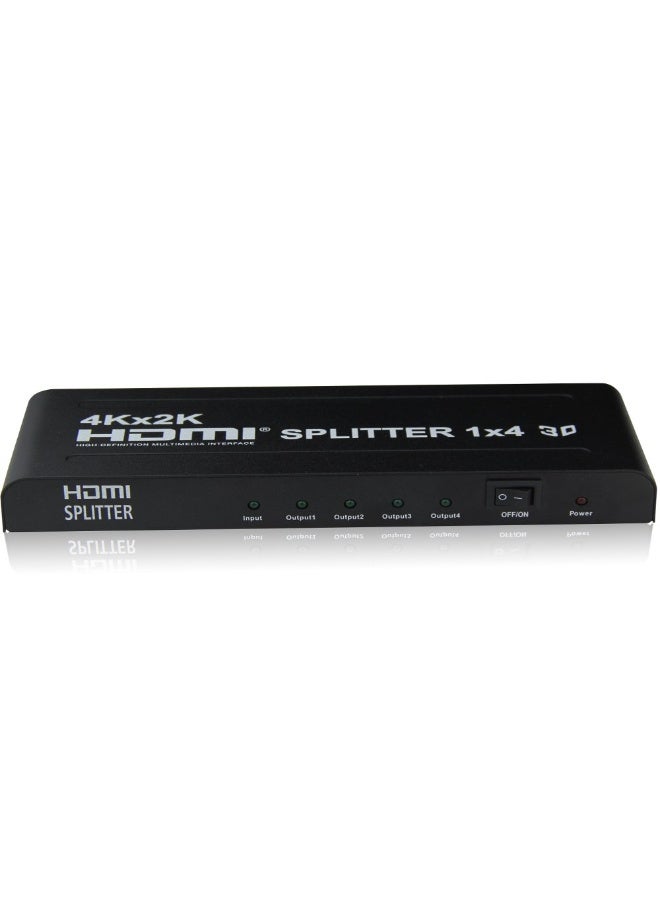 Chabeia 1x4 HDMI Splitter | Ultra HD 4K/2K | 1 Input - 4 outputs | Full HD/3D | 1080P | HDMI 1.4 | HDTV | PS4 / PS3 | XboxOne / 360 | DVD | Blu-ray | DTS Digital | Dolby Digital-(TD-430H-01) - Image 2