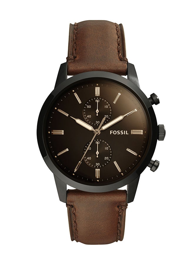 فوسيل ساعة يد أنالوج دائرية بسوار جلدي FS5437 - Image 1