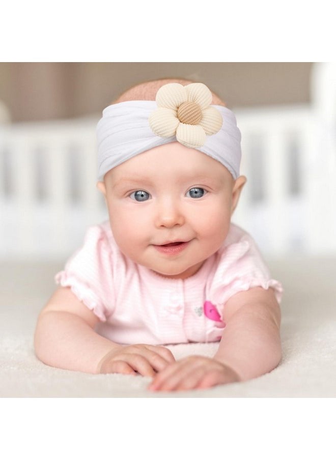 DRESHOW DRESHOW BQUBO Baby Nylon Headbands Flower Hairbands Soft Headband for Baby Girls Newborn Infant Toddlers Hair Accessories  - Image 3