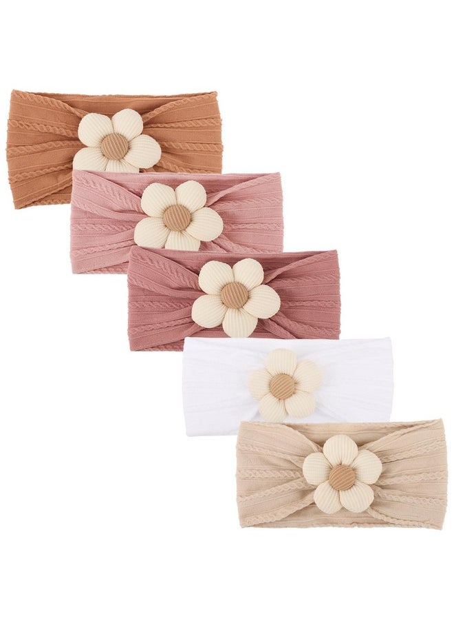 DRESHOW DRESHOW BQUBO Baby Nylon Headbands Flower Hairbands Soft Headband for Baby Girls Newborn Infant Toddlers Hair Accessories  - Image 1