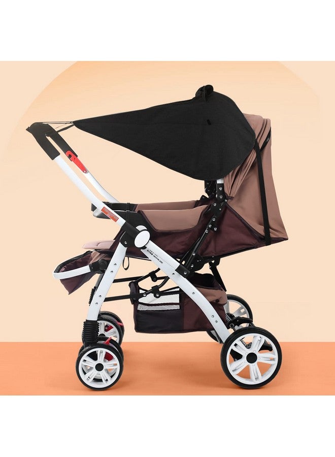ITODA Baby Stroller Sun Shades Pram Universal Breathable Sun Protection Cover UPF 50+ See Through Viewing Travel Walking Canopy Outdoor Beach Parasol Blackout Pushchair Sunshade - Image 3