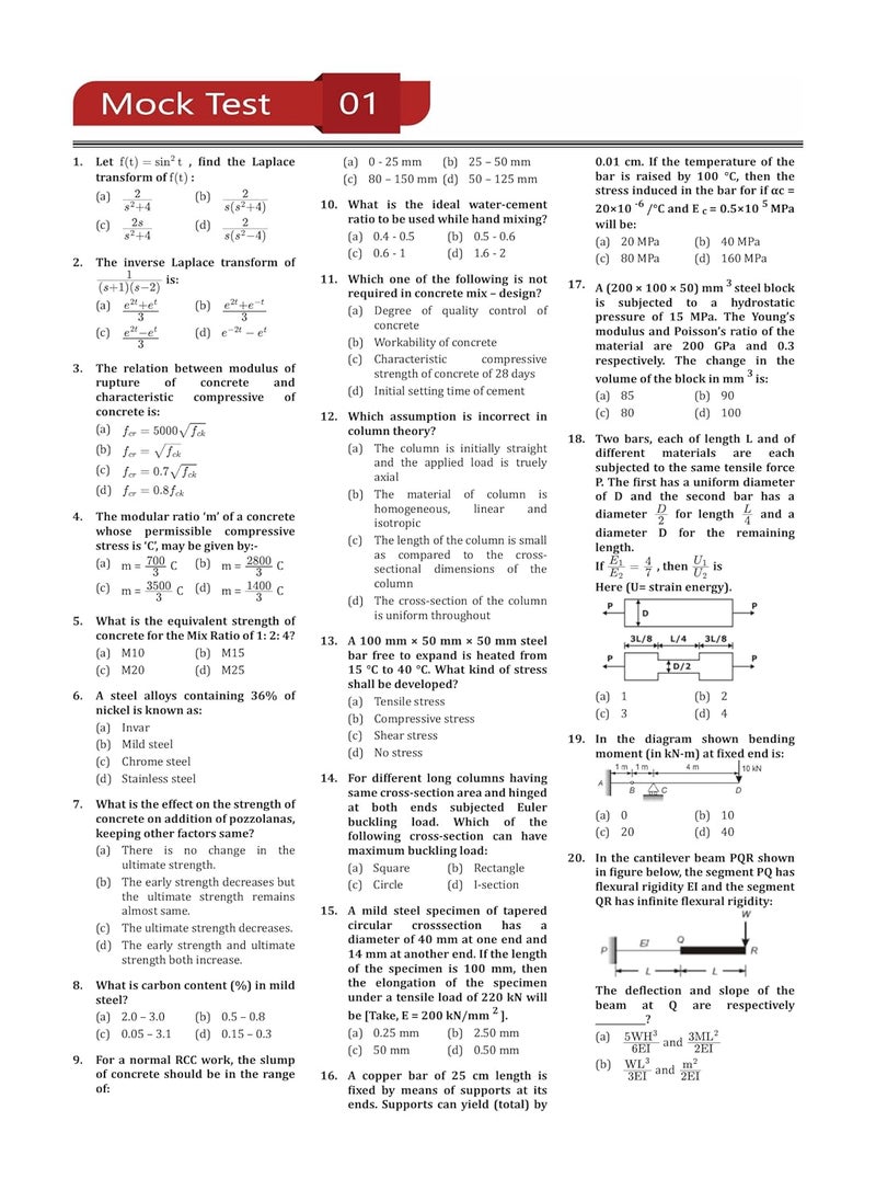 BARC Civil Engineering Exam (CE) 2024 (Bhabha Atomic Research Centre) - 10 Full Length Mock Tests (1000 Solved Questions) with Free Access To Online Tests  - Image 5