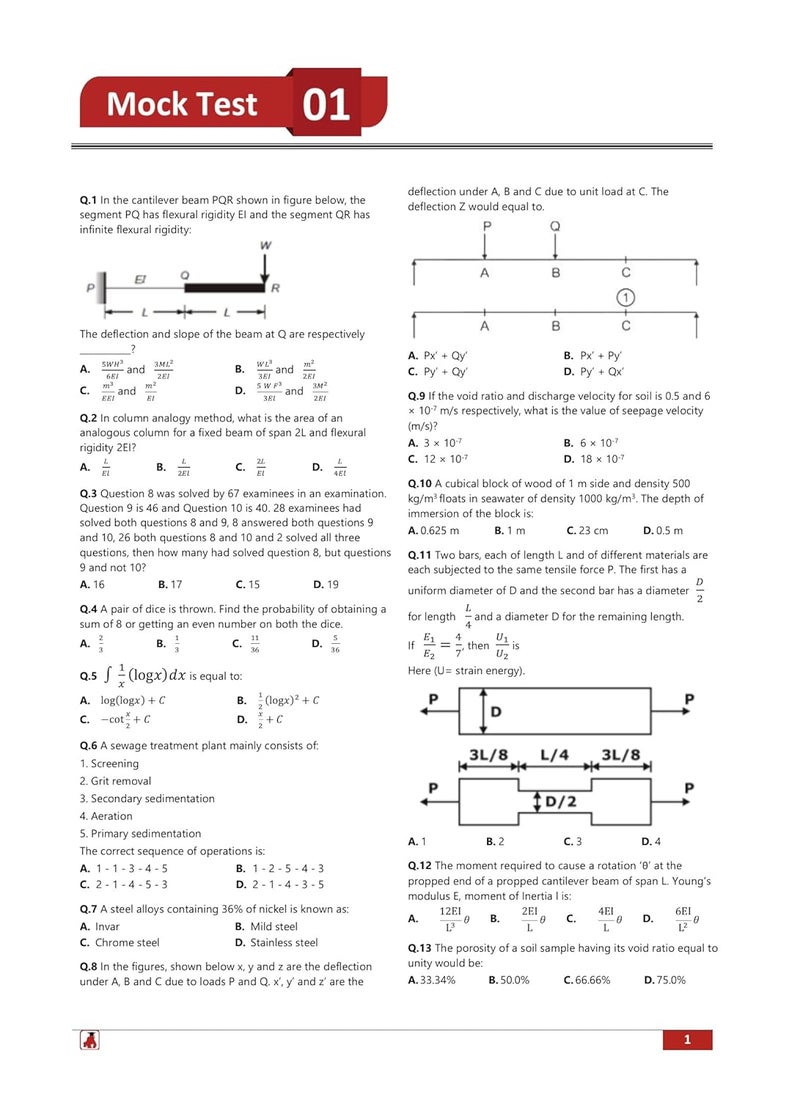 BARC Civil Engineering Exam (CE) 2024 (Bhabha Atomic Research Centre) - 10 Full Length Mock Tests (1000 Solved Questions) with Free Access To Online Tests  - Image 4