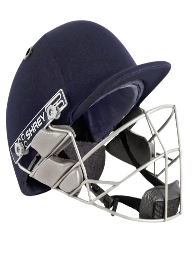 Shrey Pro Guard 2.0 Stainless Steel Visor Cricket Helmet with 4 Round Velcro Sets | Helmet ABS Composite Shell, EPS Liner for Increased Safety & Comfortable Fit (Navy - M) - Image 2