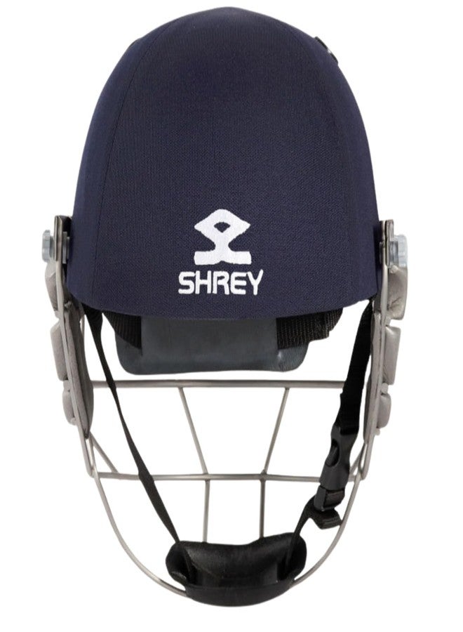 Shrey Pro Guard 2.0 Stainless Steel Visor Cricket Helmet with 4 Round Velcro Sets | Helmet ABS Composite Shell, EPS Liner for Increased Safety & Comfortable Fit (Navy - M) - Image 4