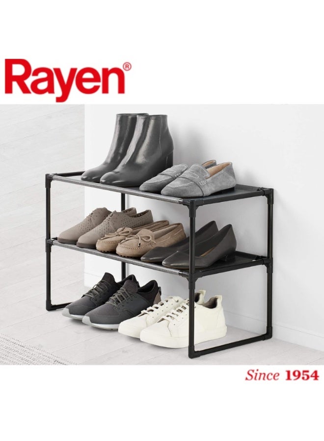 ريان رف أحذية راين الإسباني – تصميم قابل للتكديس لتنظيم الأحذية وتوفير المساحة بجودة عالية - Image 1