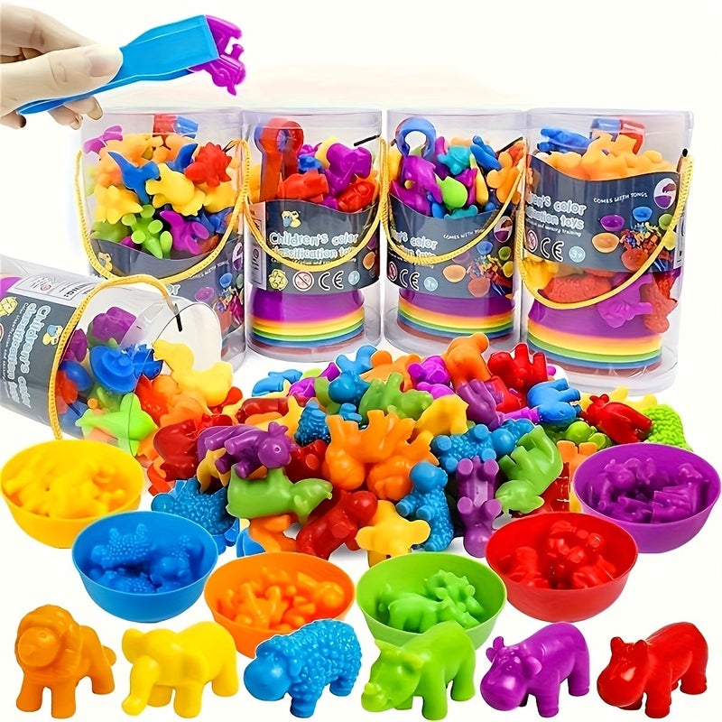 Animal Counting Toy 44 Piece Set Zoo Sorting Matching Learning Gift - Image 1