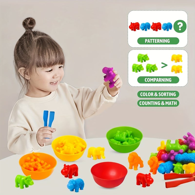 Animal Counting Toy 44 Piece Set Zoo Sorting Matching Learning Gift - Image 5