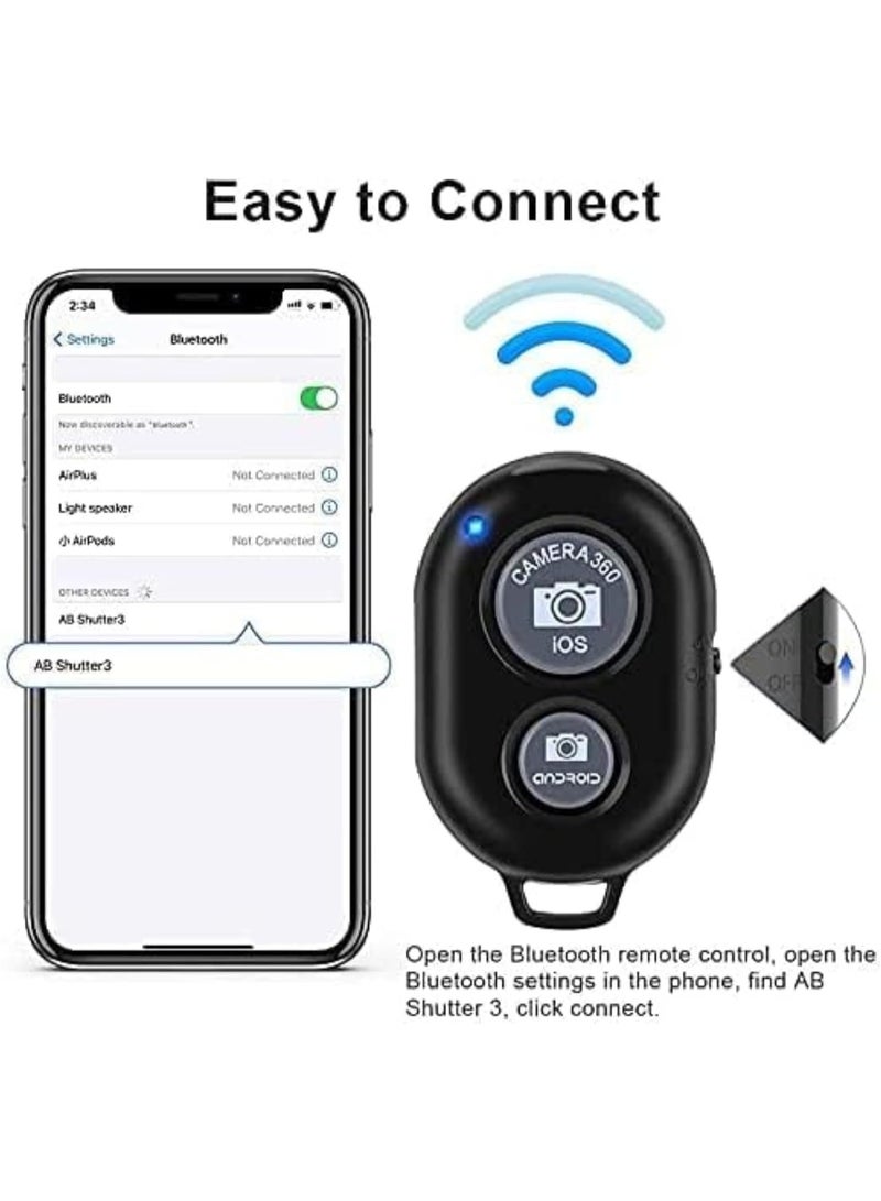 Generic Shutter Release Button for Selfie Accessory Camera Controller Adapter – Photo Control Bluetooth Remote Button for Selfie Stick Tripod Compatible with iOS Android Phone DSLR  - Image 2
