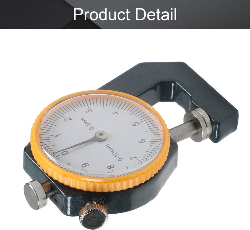 Utoolmart Metal Leather 0 to 10mm Dial Thickness Gauge 0.1mm Precision 1 Pcs - Image 4