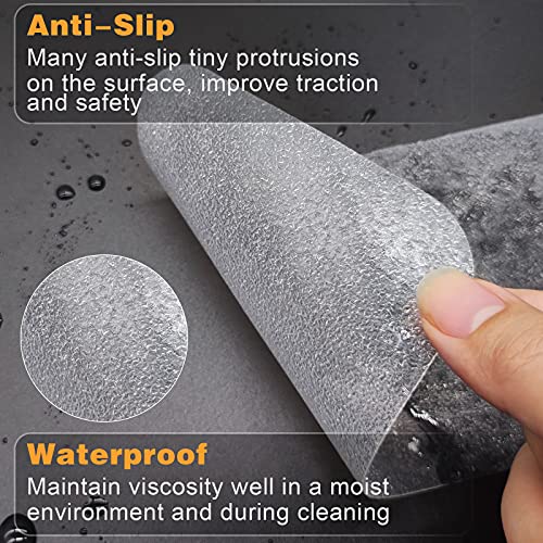 Qingluan Anti Slip Tape Heavy Duty Grip Tape Non Slip Stair Treads Waterproof High Traction Safety Tape for Indoor Outdoor Stairs Steps FloorsTransparent15Pack 4 Inch x 24ft - Image 3