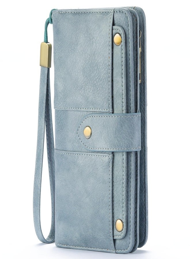 FALAN MULE Women Genuine Leather Wallet Large Capacity Bifold RFID Blocking Card Holder with Zipper Coin Pocket - Image 1