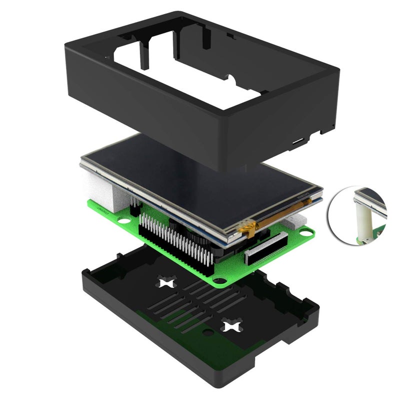 JUN-ELECTRON for Raspberry Pi 4 Touch Screen with Case, 3.5 inch Touchscreen with Fan, 320x480 Monitor TFT LCD Game Display - Image 4