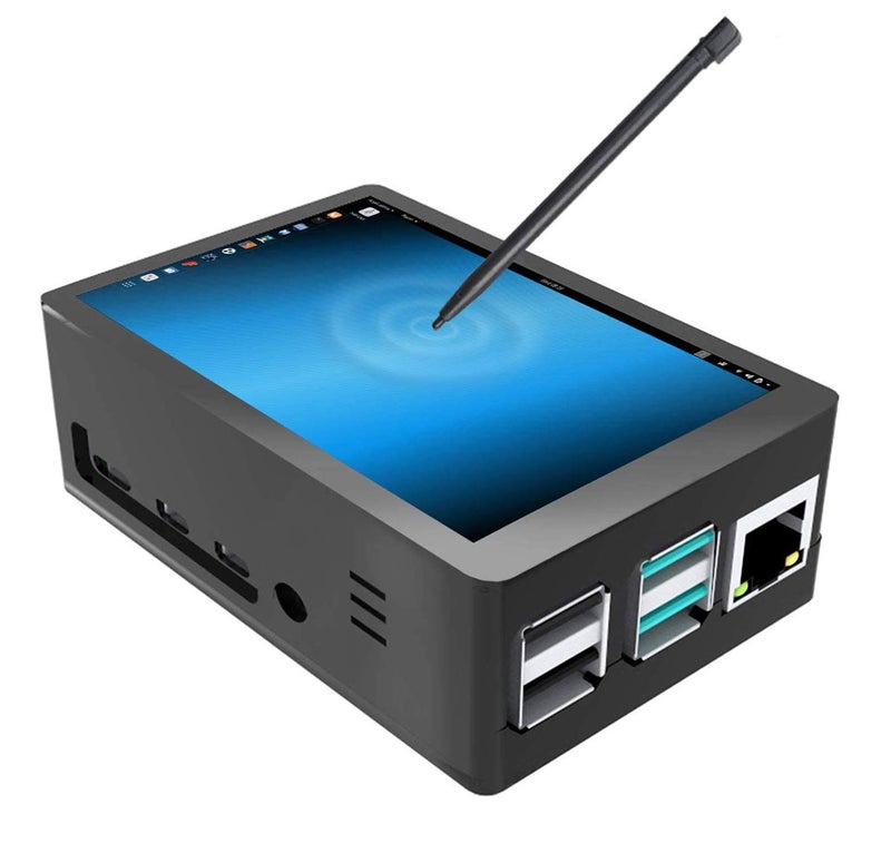 JUN-ELECTRON for Raspberry Pi 4 Touch Screen with Case, 3.5 inch Touchscreen with Fan, 320x480 Monitor TFT LCD Game Display - Image 1