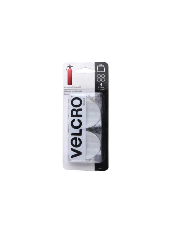 Velcro Industrial Strength Heavy Duty Hook and Loop Sticky Coin White 4.7cm 90363  - Image 1