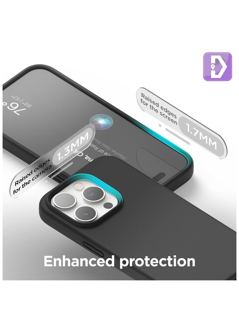 Delivus Iphone Silicone Case - Silky Soft Touch with Military Grade Drop Protection - Anti-Scratch Microfiber Lining - Shockproof Protective Phone Case Slim Thin Cover (Iphone 15 Pro, Black)  - Image 5