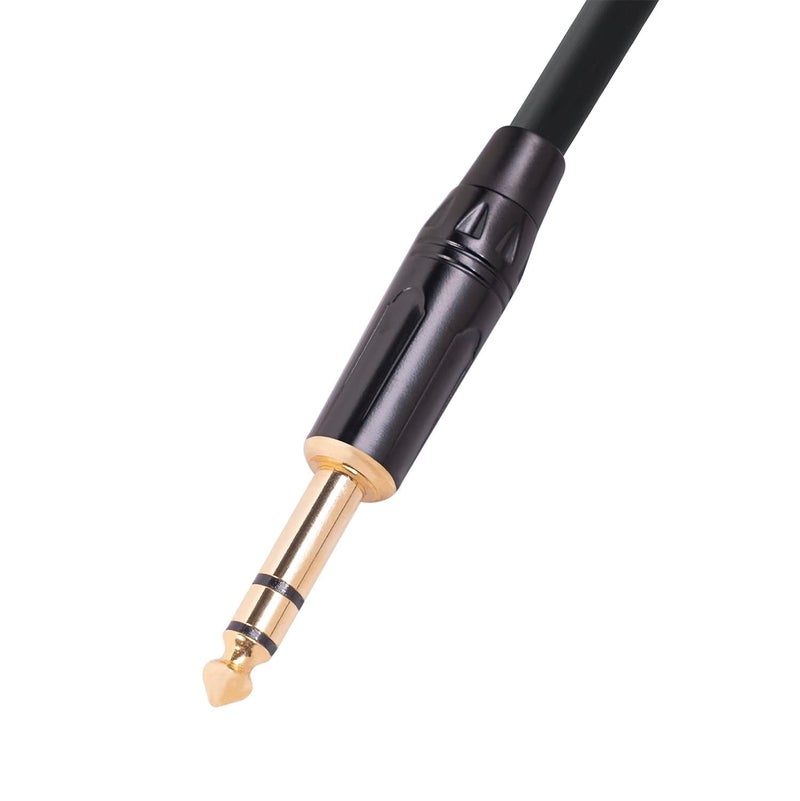 SeCro ® Panther Series - Premium Gold Plated 6.35 mm 1/4 Inch Male to XLR Male Balanced Cable for Microphones, Speakers, Stage, DJ and More - Black (15 Meter) - Image 4