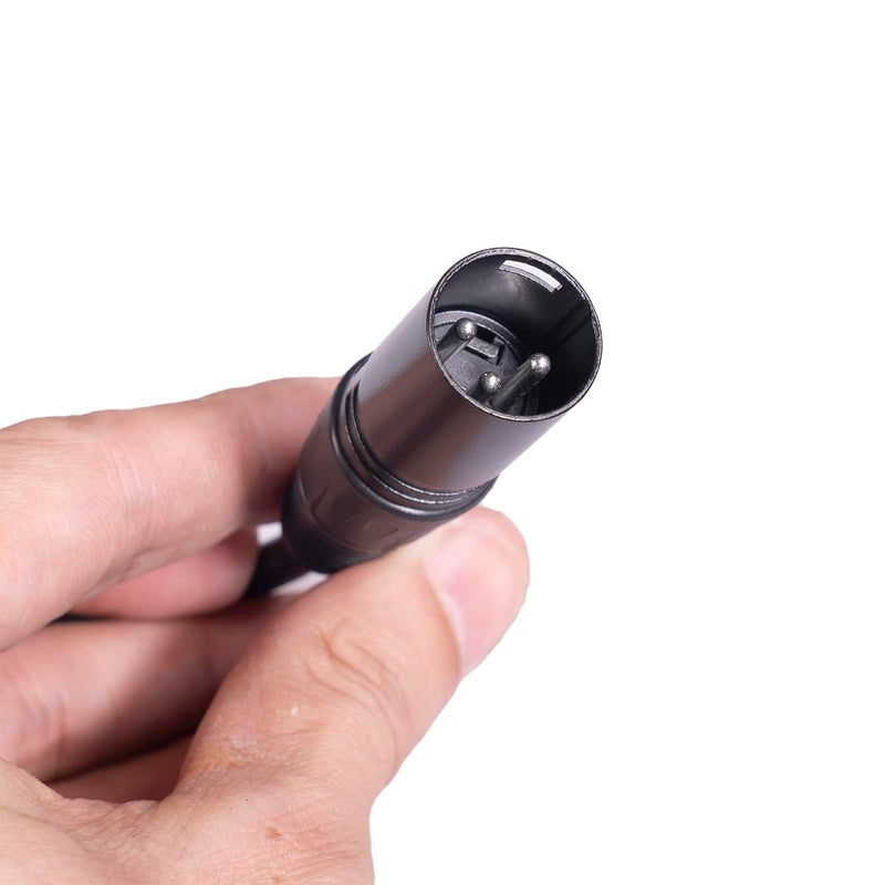 SeCro ® Panther Series - Premium Gold Plated 6.35 mm 1/4 Inch Male to XLR Male Balanced Cable for Microphones, Speakers, Stage, DJ and More - Black (15 Meter) - Image 3