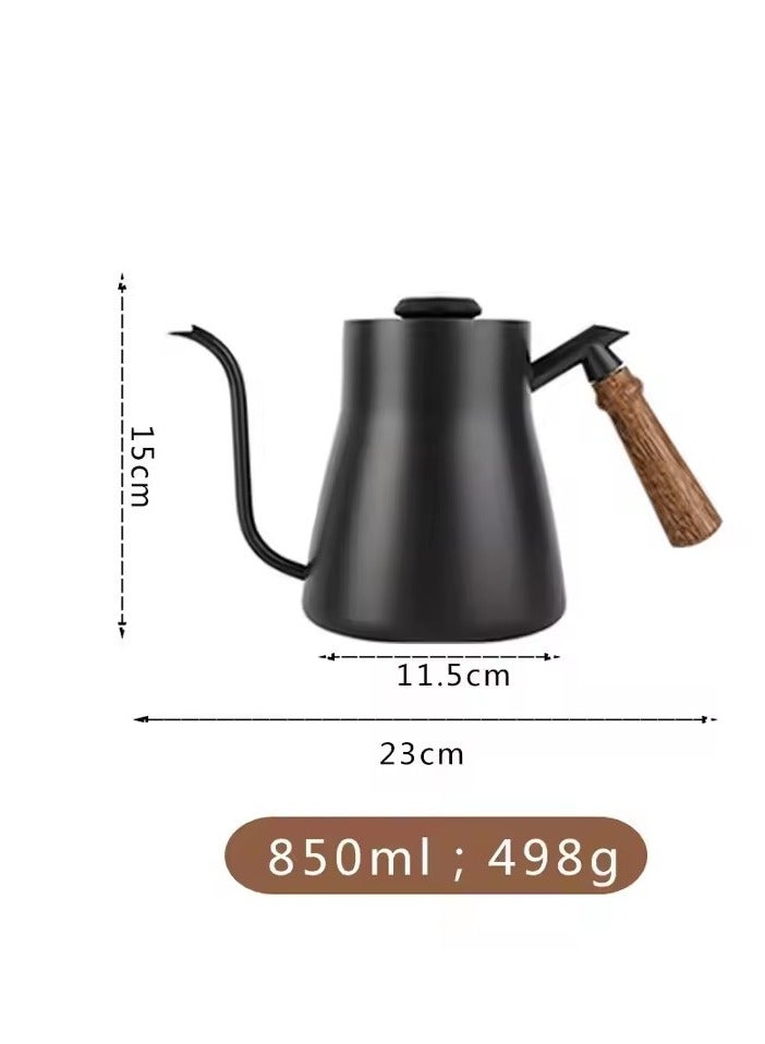 Gooseneck kettle, 850ml stainless steel hand brewed coffee pot with lid drip coffee pot, long narrow mouth coffee pot tea stove kettle, suitable for home brewing, camping and travel, long mouth pot, tea kettle with temperature control, drip pot, coffee hand brewed pot  - Image 4