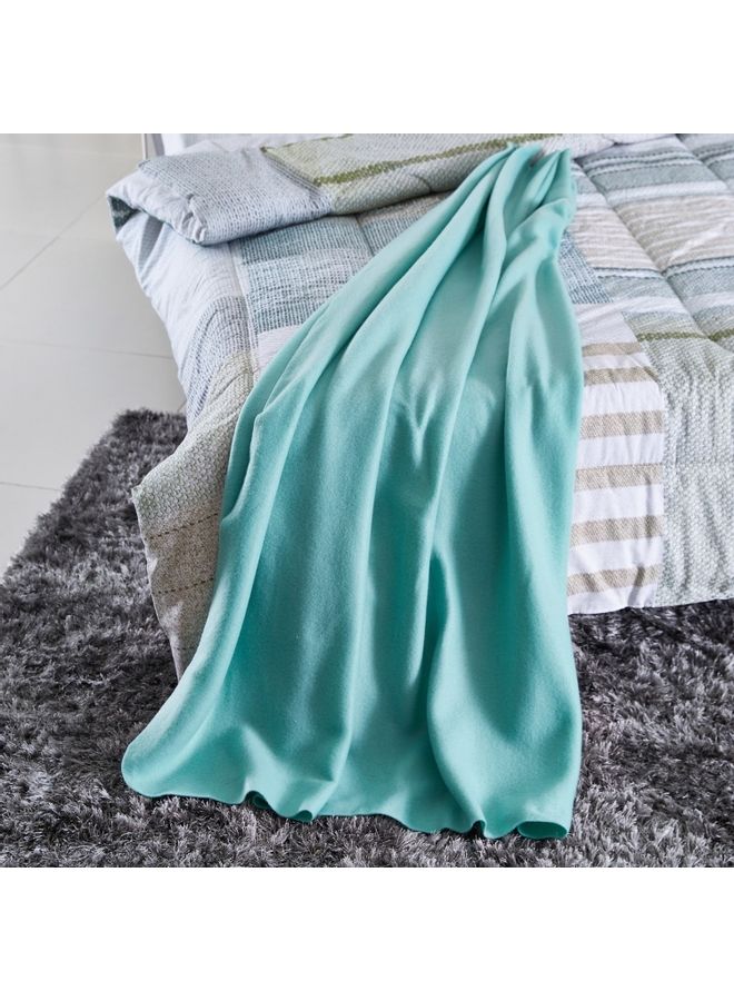 NIBEMINENT Atlanta Throw fleece Blue 160x120cm - Image 2