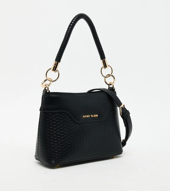 ان كلاين Anne Klein Women’s Black PU Top Handle Satchel Bag