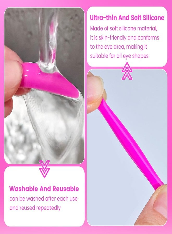 PERMANIA Korean Lash Lift Pads, 5 Sizes Strong Hold Glueless Lash Lift Rods Extreme Eyelash Curler Reusable for Eyelash Lifting (Rose) - Image 4