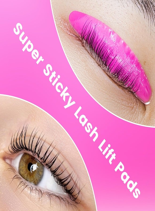 PERMANIA Korean Lash Lift Pads, 5 Sizes Strong Hold Glueless Lash Lift Rods Extreme Eyelash Curler Reusable for Eyelash Lifting (Rose) - Image 2
