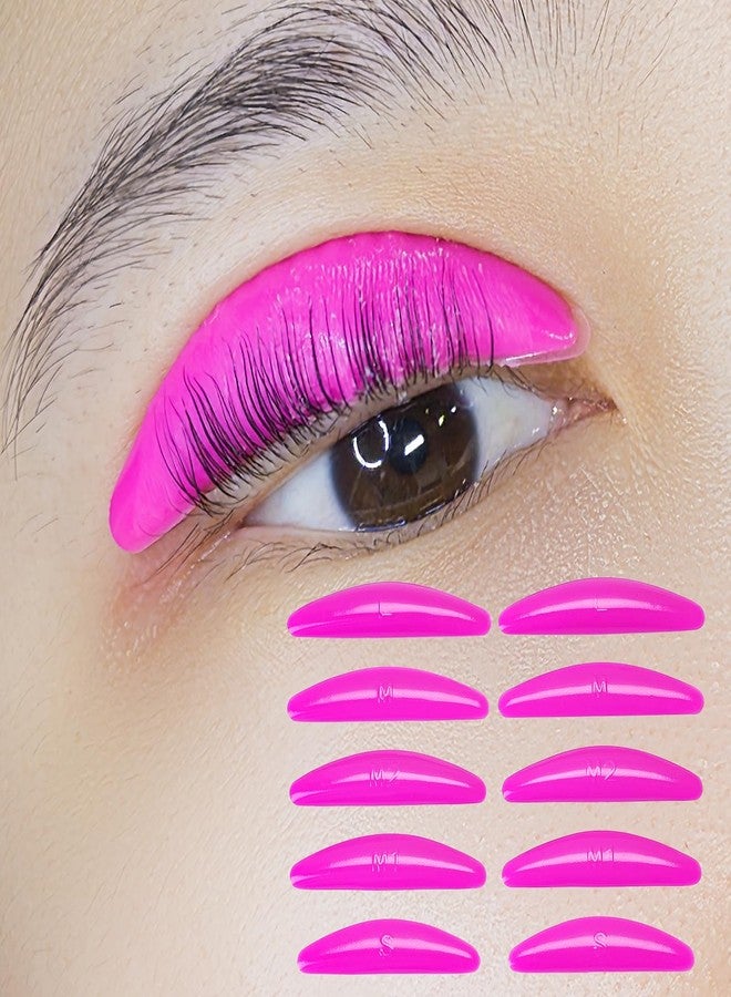 PERMANIA Korean Lash Lift Pads, 5 Sizes Strong Hold Glueless Lash Lift Rods Extreme Eyelash Curler Reusable for Eyelash Lifting (Rose) - Image 1