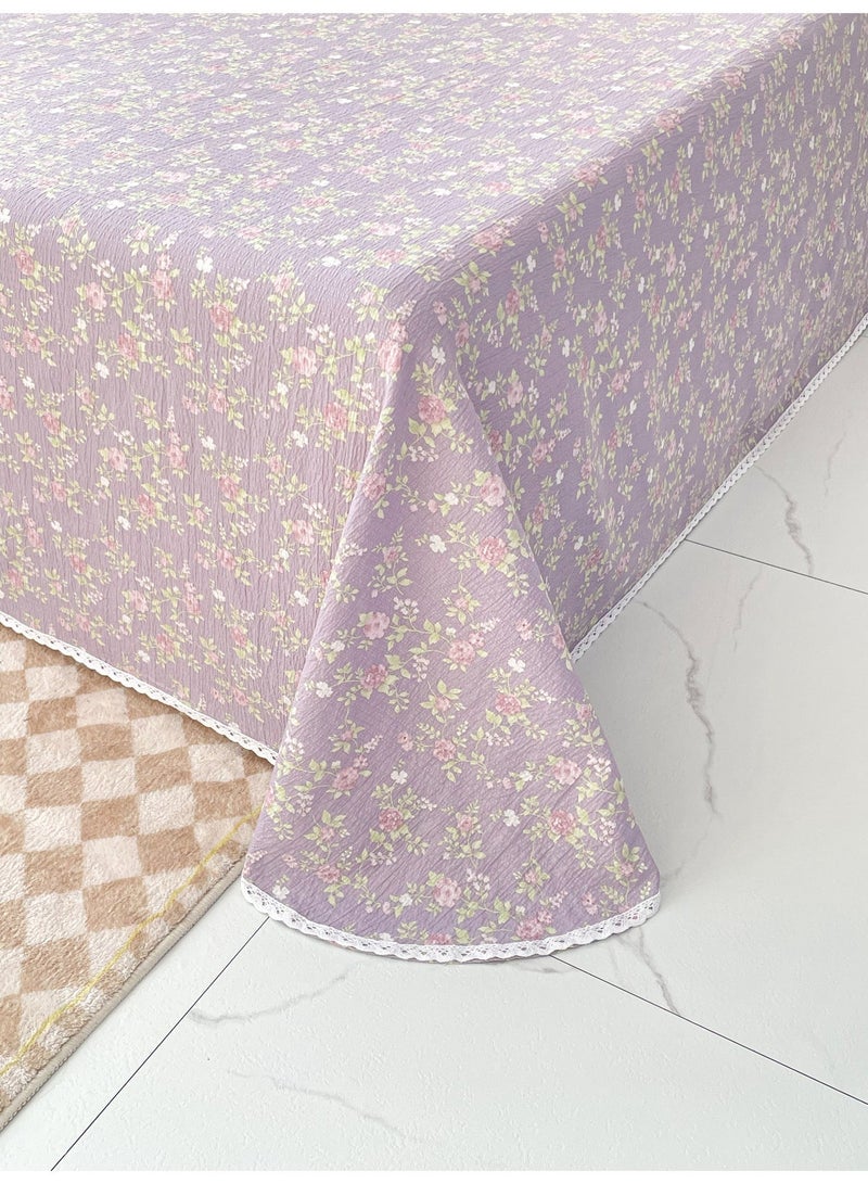 نامالو ملاءة سرير من قطعة واحدة، بنمط زهور، بوليستر ناعم وصديق للبشرة، قابل للتنفس، قابل للغسل في الغسالة، مقاوم للبهتان، بسيط ولكنه أنيق، مناسب لغرف النوم وغرف الضيوف والفنادق - Image 4