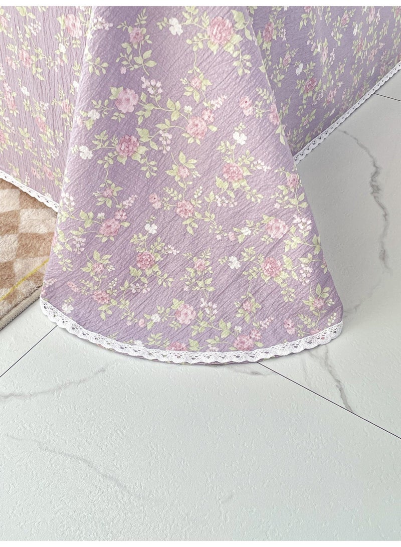 نامالو ملاءة سرير من قطعة واحدة، بنمط زهور، بوليستر ناعم وصديق للبشرة، قابل للتنفس، قابل للغسل في الغسالة، مقاوم للبهتان، بسيط ولكنه أنيق، مناسب لغرف النوم وغرف الضيوف والفنادق - Image 3