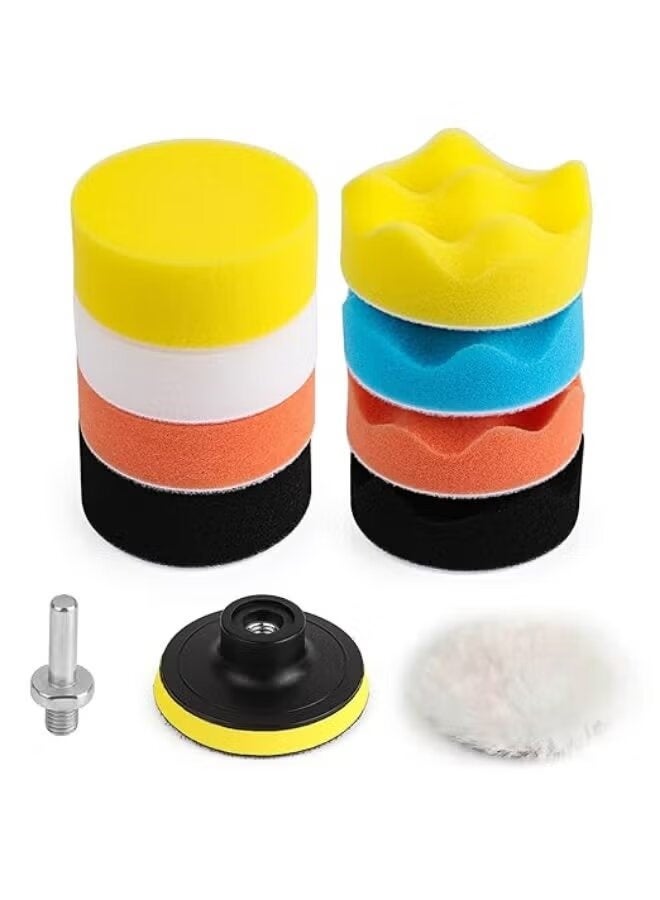 Car Sponge and Wool Polishing Pad Kit (8 Pieces) | High Quality for Auto Detailing - Image 1