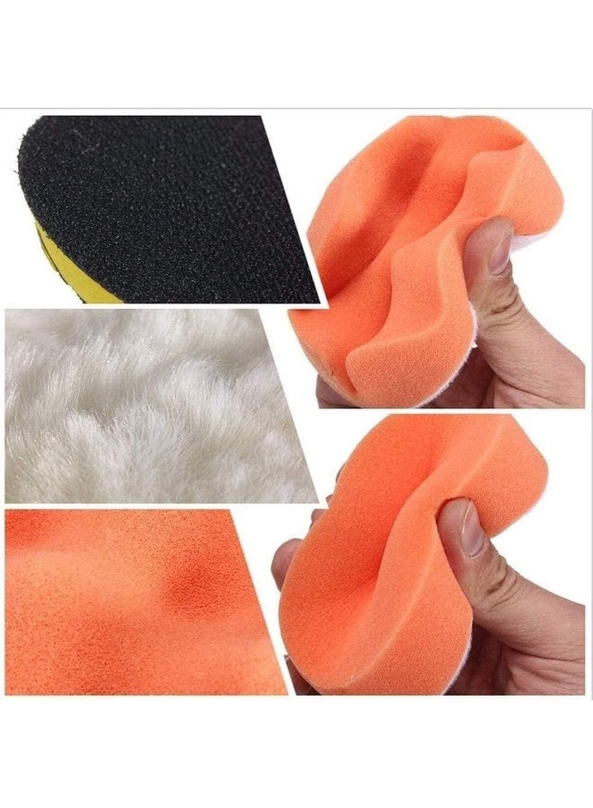 Car Sponge and Wool Polishing Pad Kit (8 Pieces) | High Quality for Auto Detailing - Image 4