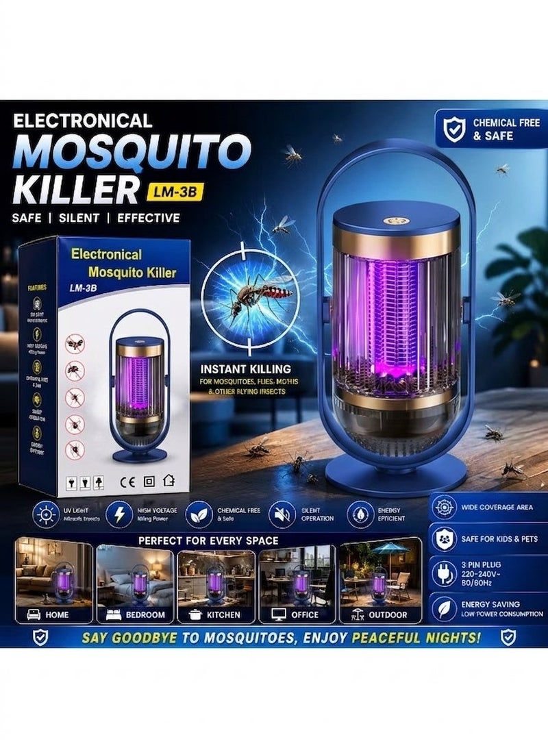 ZEESQUARE Portable Bug Zapper Lamp with UV Light – Mosquito & Flying Insect Killer for Bedroom and Garden - Image 2