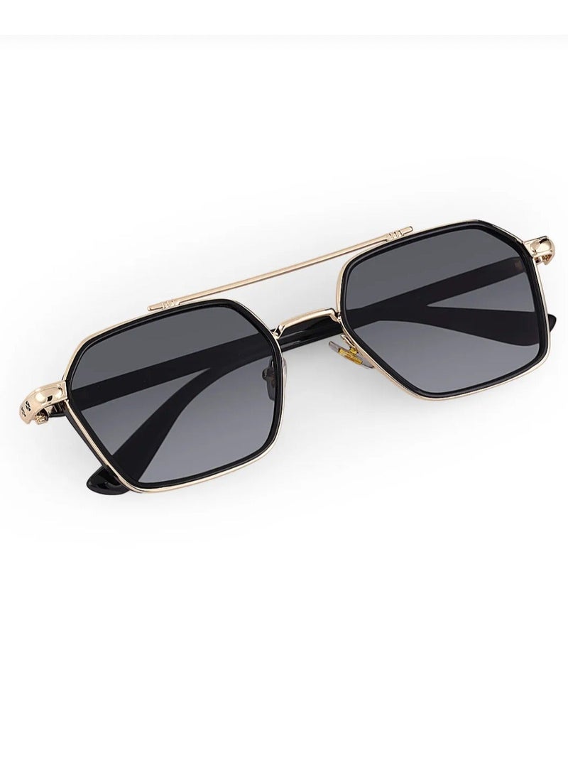 تصميم زينس نظارات شمسية فاخرة للرجال بإطار مربع مزدوج لحماية من الأشعة فوق البنفسجية للقيادة - Image 3