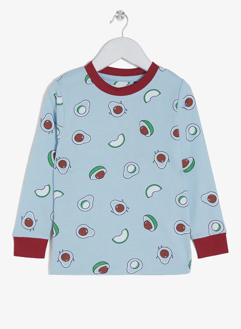 ريبلز مع نمشي طقم بيجامة للأولاد بأكمام طويلة