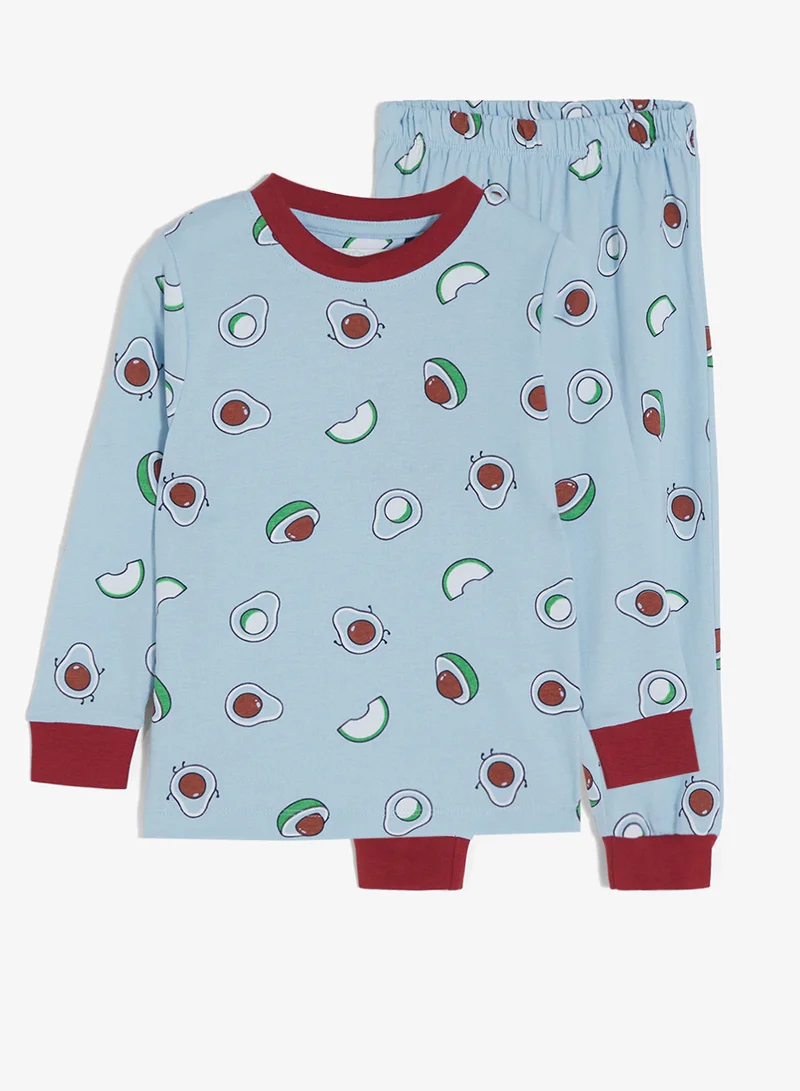 ريبلز مع نمشي طقم بيجامة للأولاد بأكمام طويلة