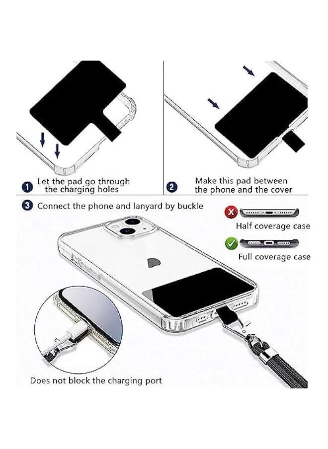 GELESE Cell Phone Lanyard,Universal Crossbody Patch Phone Lanyards for Keys Card Holder,Adjustable Nylon Neck Strap Phone Lanyards with Phone Tether Tabs Compatible with Most Smartphones  - Image 2